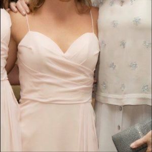 Hayley Paige Blush Chiffon bridesmaids dress